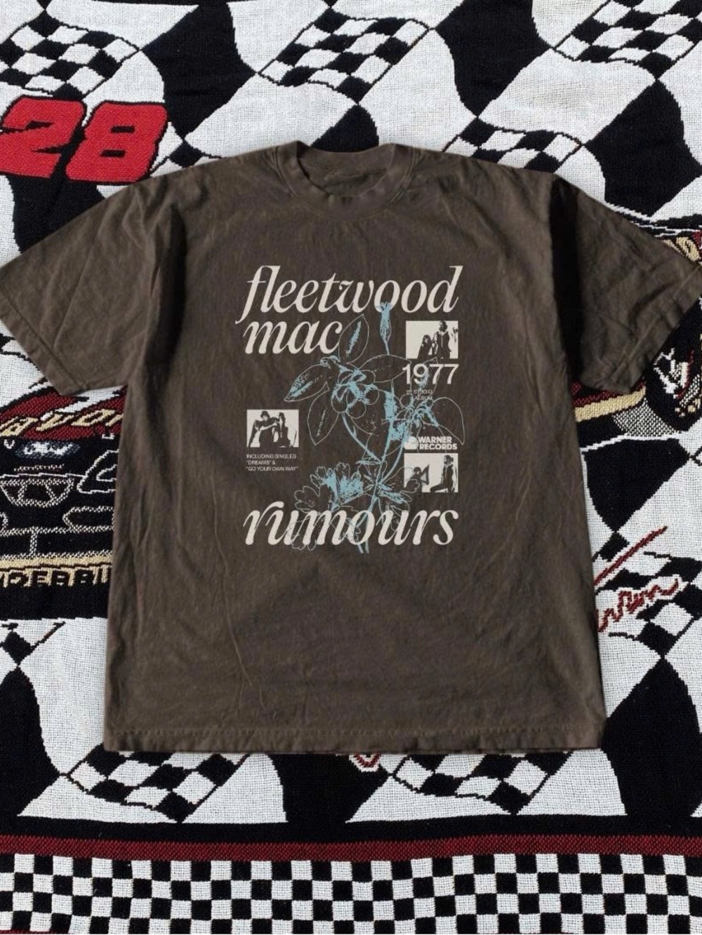 'Rumours' Graphic Short Sleeve Tee — Brown
